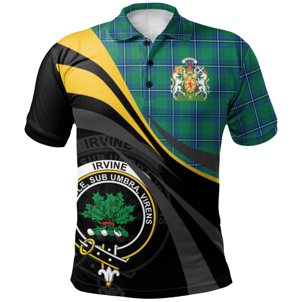 Irvine Ancient Tartan Polo Shirt - Royal Coat Of Arms Style