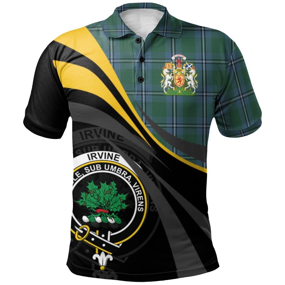 Irvine of Drum Tartan Polo Shirt - Royal Coat Of Arms Style