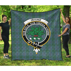 Irvine of Drum Tartan Crest Quilt
