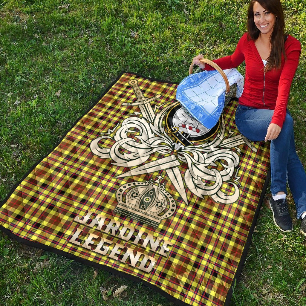Jardine Tartan Crest Legend Gold Royal Premium Quilt