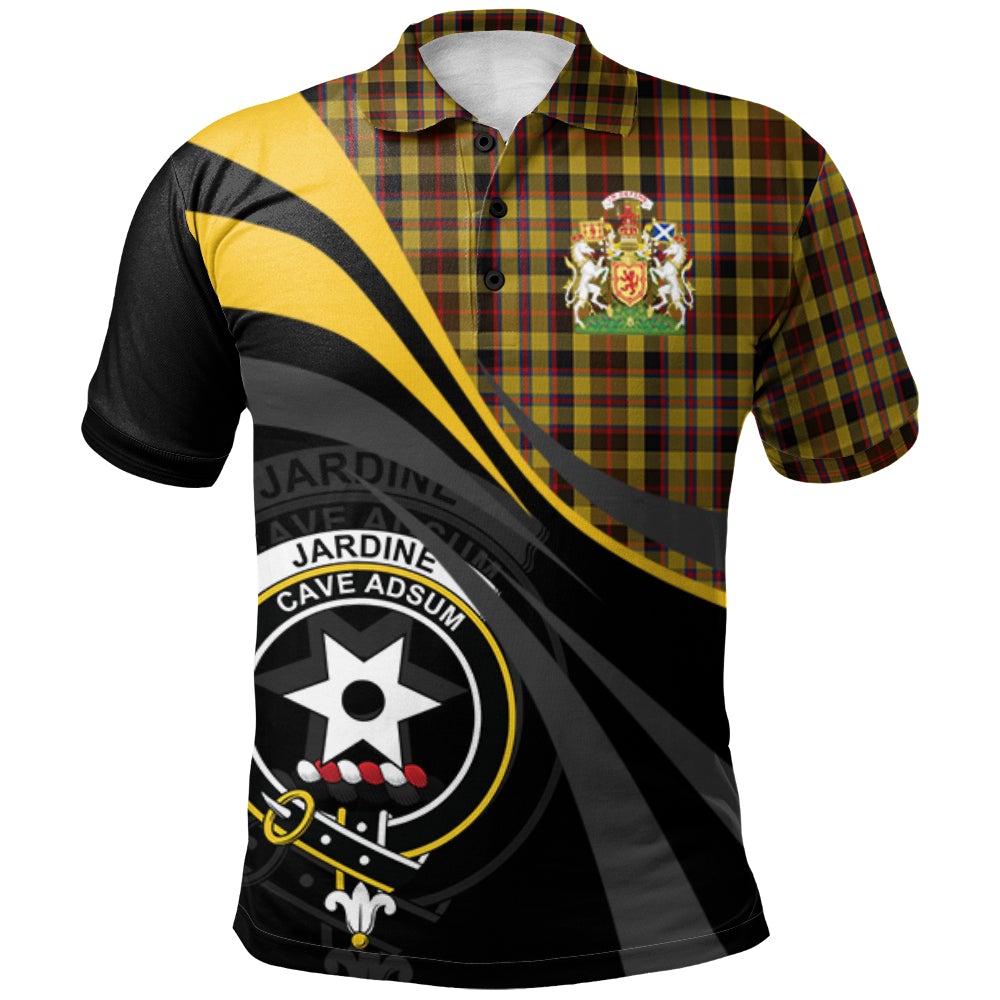 Jardine of Castlemilk Tartan Polo Shirt - Royal Coat Of Arms Style