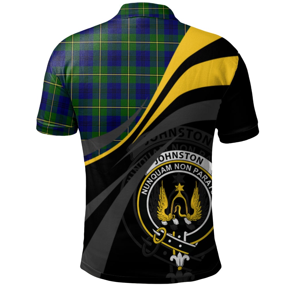 Johnston Modern Tartan Polo Shirt - Royal Coat Of Arms Style
