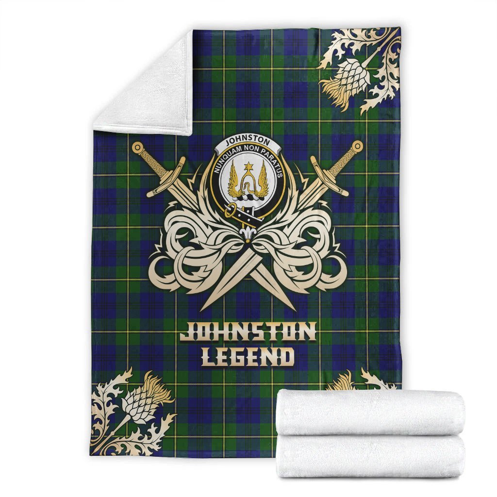 Johnston Modern Tartan Gold Courage Symbol Blanket