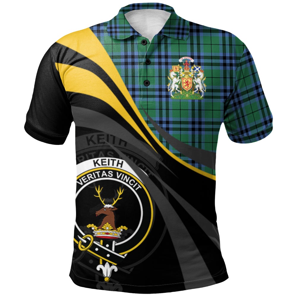 Keith Ancient Tartan Polo Shirt - Royal Coat Of Arms Style