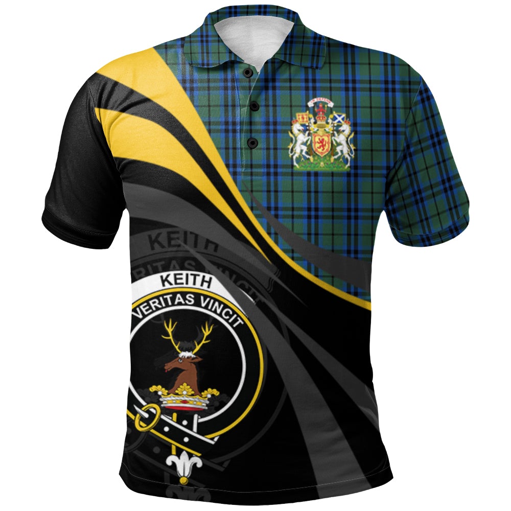 Keith Clan Tartan Polo Shirt - Royal Coat Of Arms Style
