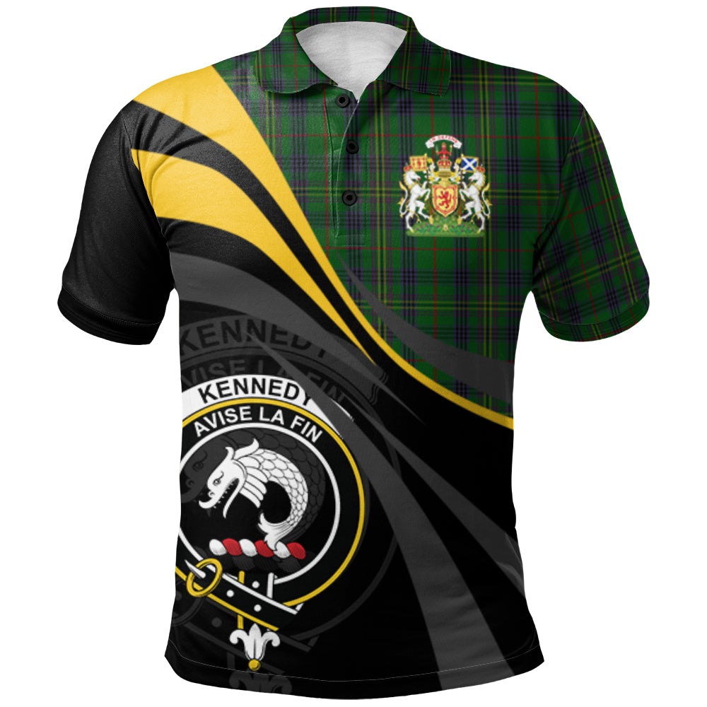 Kennedy Tartan Polo Shirt - Royal Coat Of Arms Style