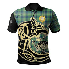 Kennedy Ancient Tartan Polo Shirt Viking Wolf