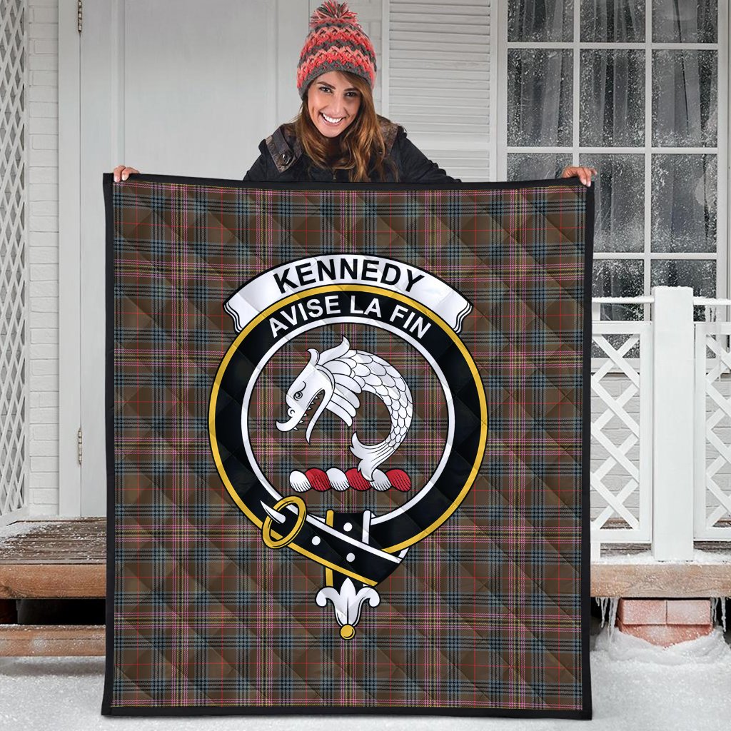 Kennedy Weathered Tartan Crest Quilt