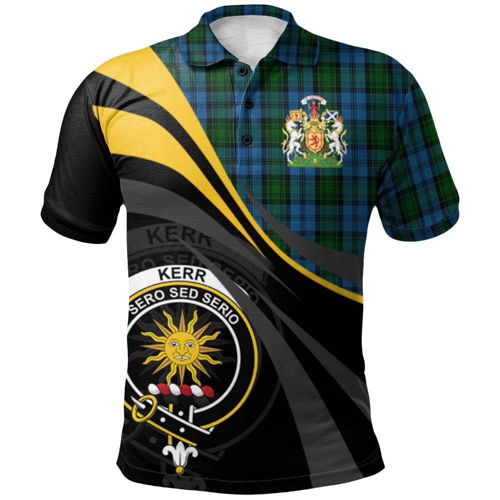 Kerr Hunting Tartan Polo Shirt - Royal Coat Of Arms Style