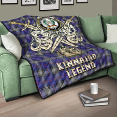 Kinnaird Tartan Crest Legend Gold Royal Premium Quilt