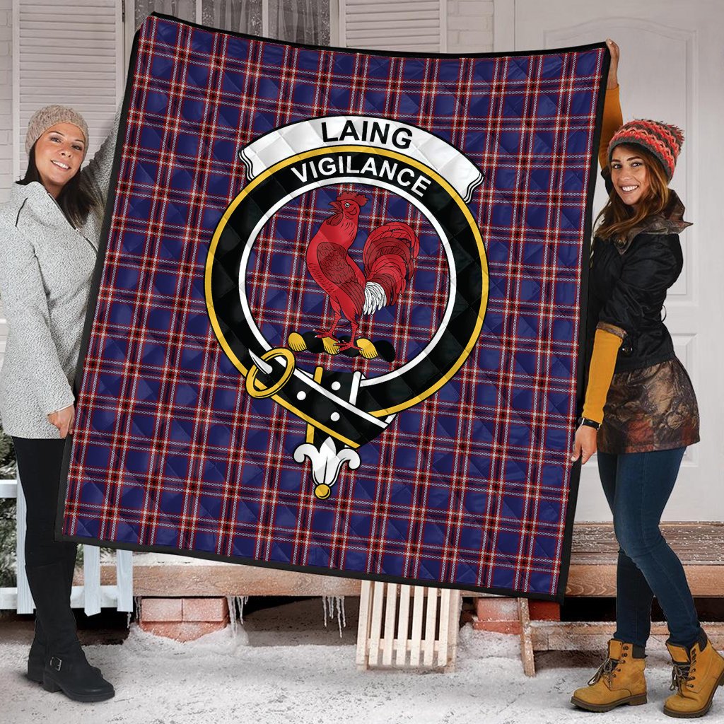 Laing of Archiestown Tartan Crest Quilt