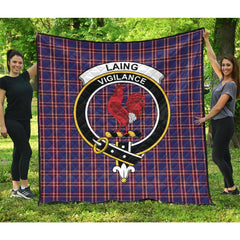 Laing of Archiestown Tartan Crest Quilt