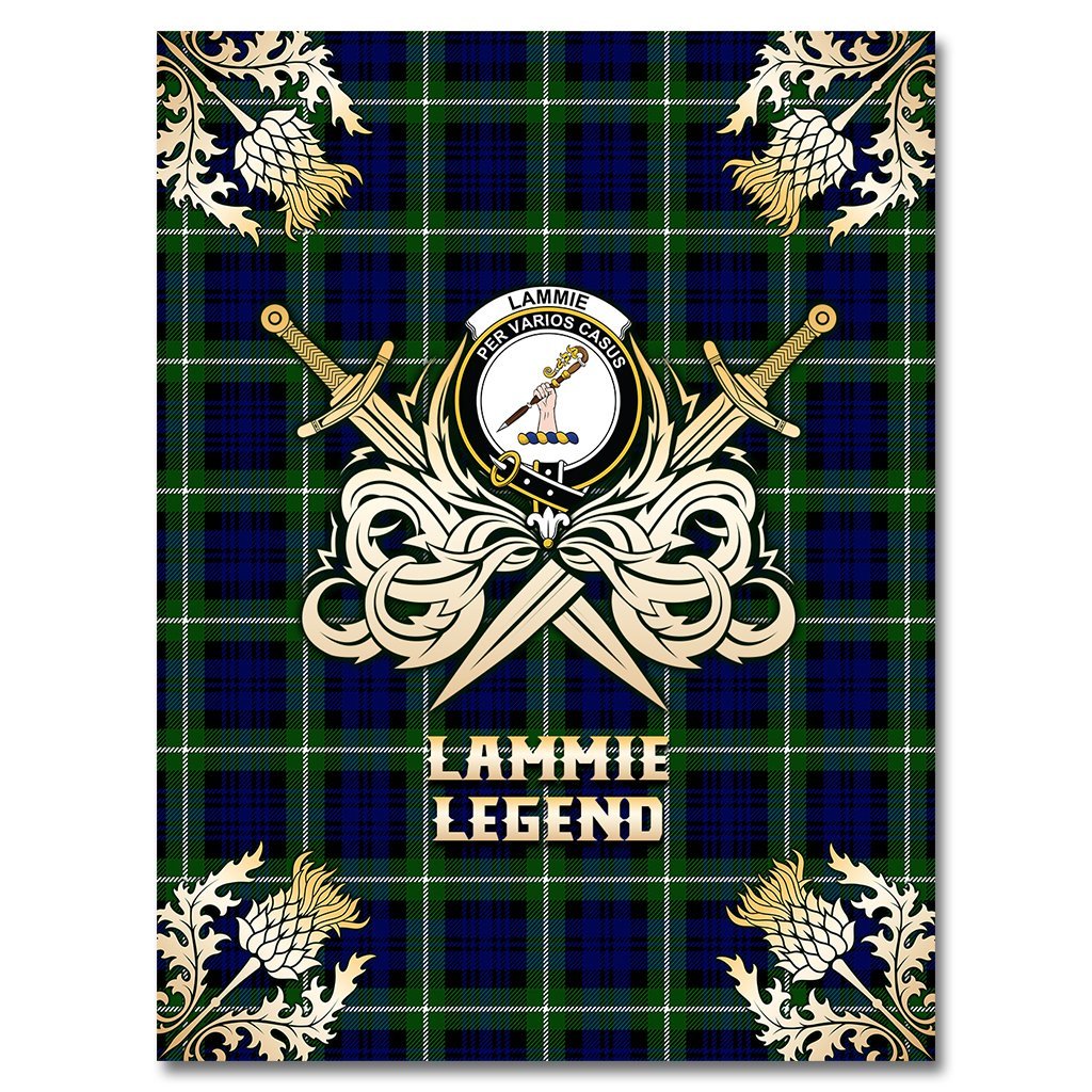 Lammie Tartan Gold Courage Symbol Blanket