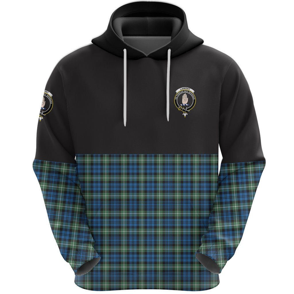 Lamont Ancient Clan Half Of Tartan Hoodie