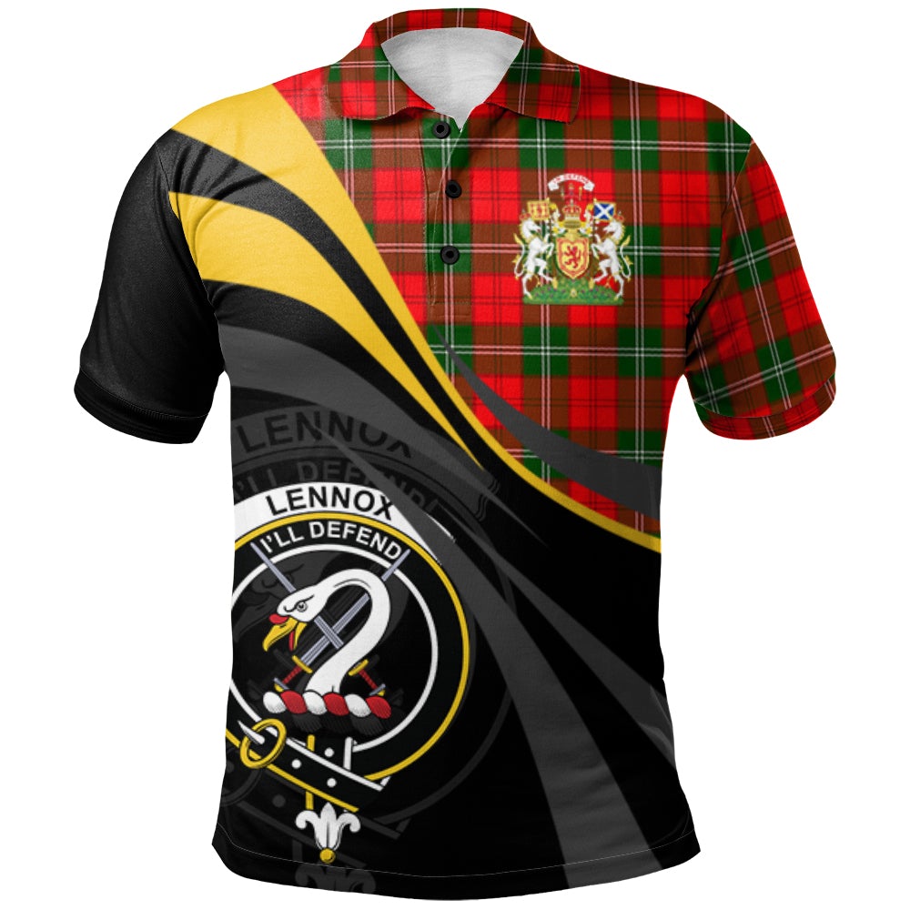 Lennox Modern Tartan Polo Shirt - Royal Coat Of Arms Style