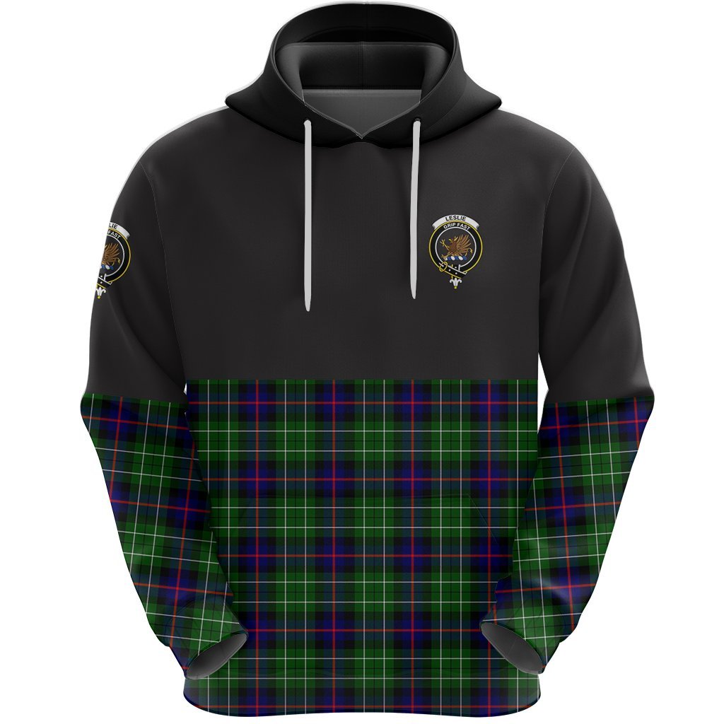 Leslie Hunting Clan Half Of Tartan Hoodie