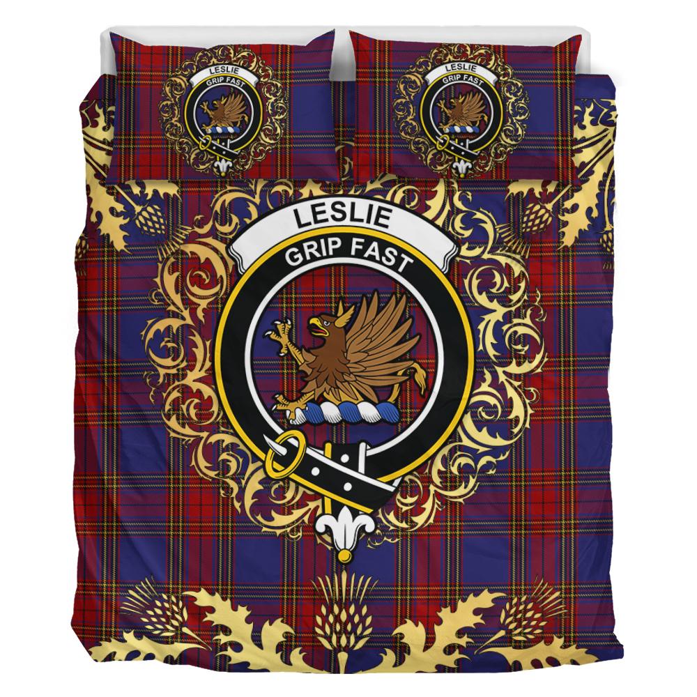 Leslie J Cant Tartan Crest Bedding Set - Golden Thistle Style