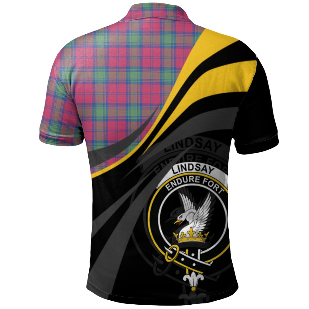 Lindsay Ancient Tartan Polo Shirt - Royal Coat Of Arms Style