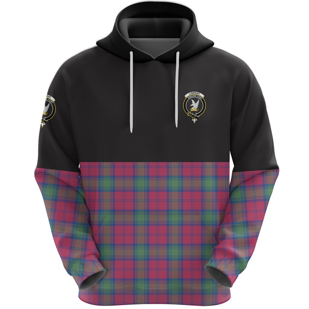 Lindsay Ancient Clan Half Of Tartan Hoodie