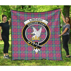 Lindsay Ancient Tartan Crest Quilt