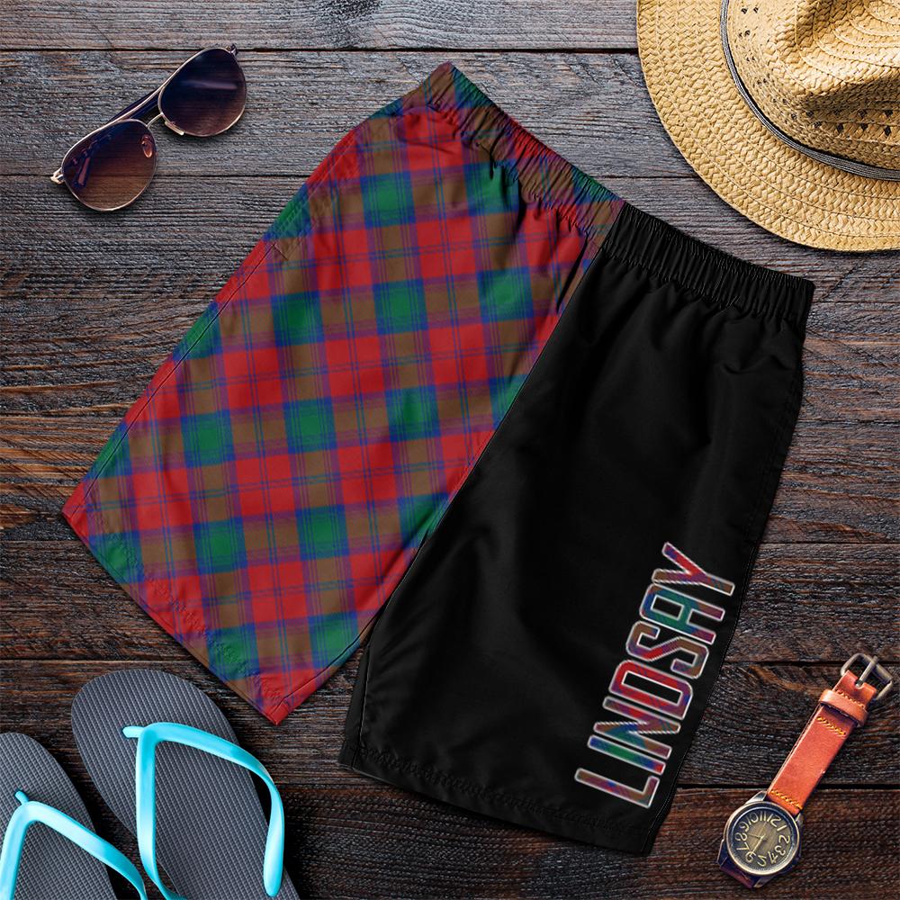 Lindsay Modern Tartan Crest Men's Short - Cross Style