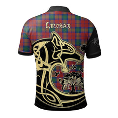Lindsay Modern Tartan Polo Shirt Viking Wolf