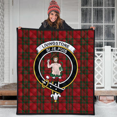 Livingston (MacLea) Tartan Crest Quilt