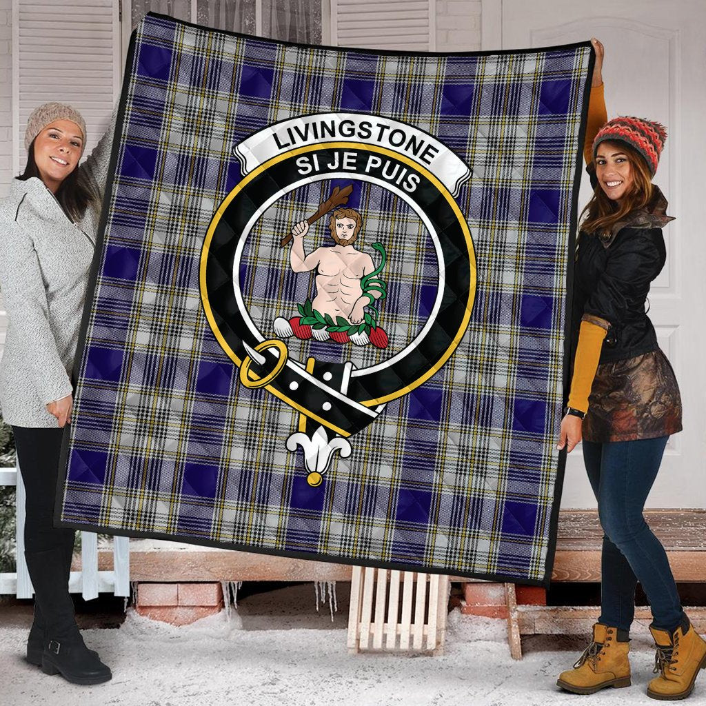Livingston (MacLea) Dress Tartan Crest Quilt
