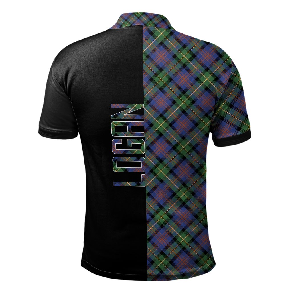 Logan Ancient Tartan Polo Shirt Half of Me - Cross Style