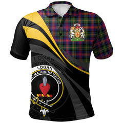 Logan Modern Tartan Polo Shirt - Royal Coat Of Arms Style