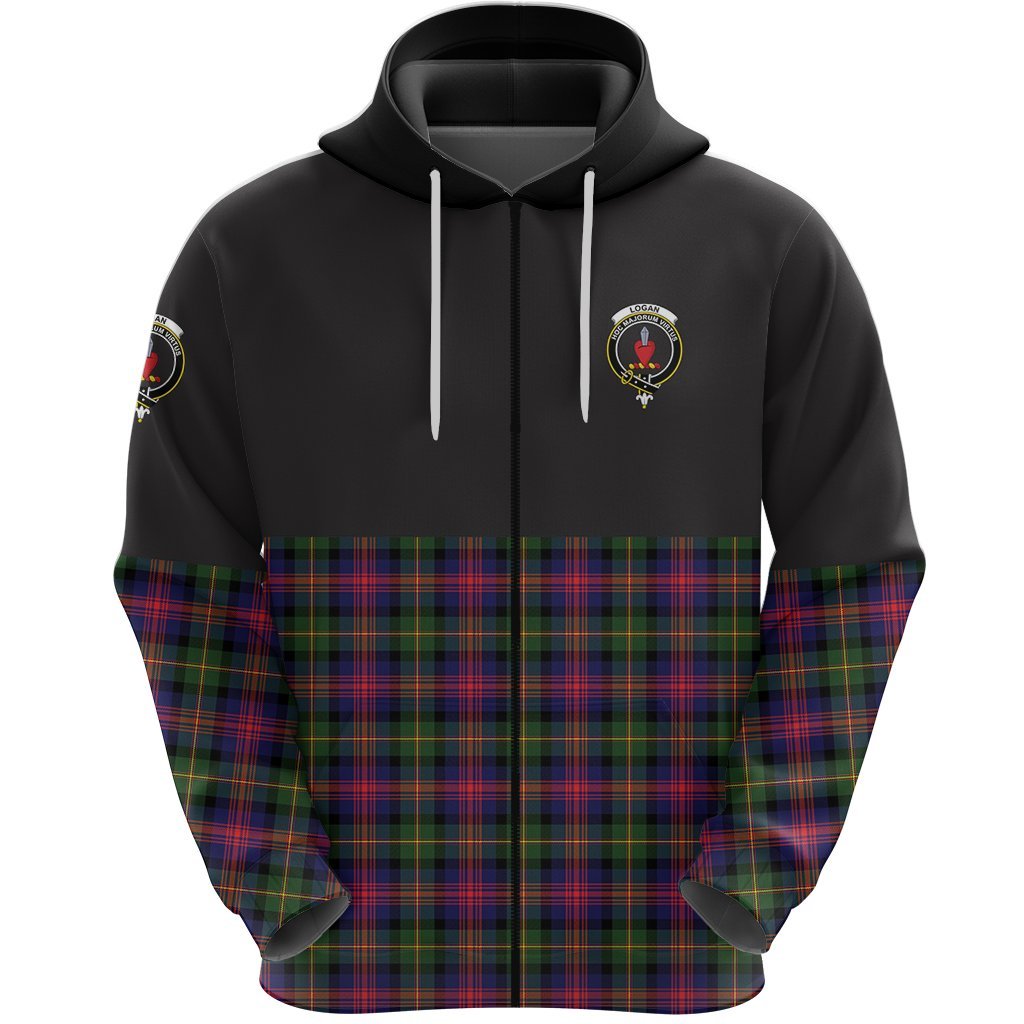 Logan Modern Clan Half Of Tartan Zipper Hoodie