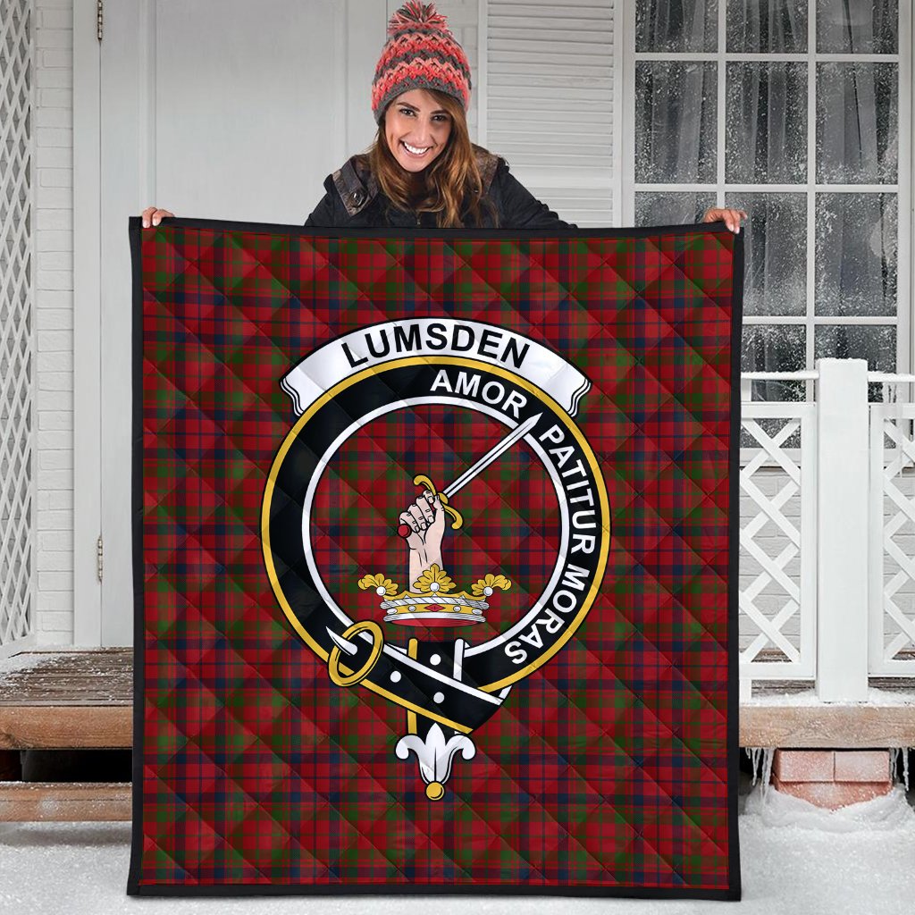 Lumsden Boghead Tartan Crest Quilt
