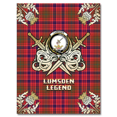 Lumsden Modern Tartan Gold Courage Symbol Blanket