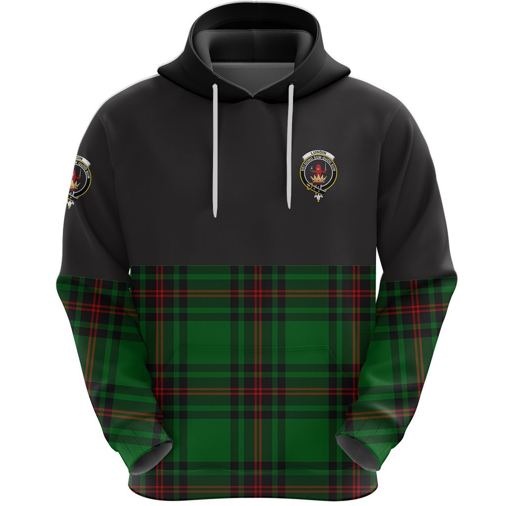 Lundin Clan Half Of Tartan Hoodie