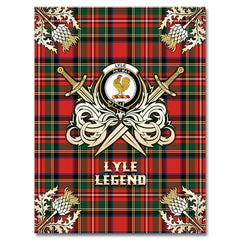 Lyle Tartan Gold Courage Symbol Blanket
