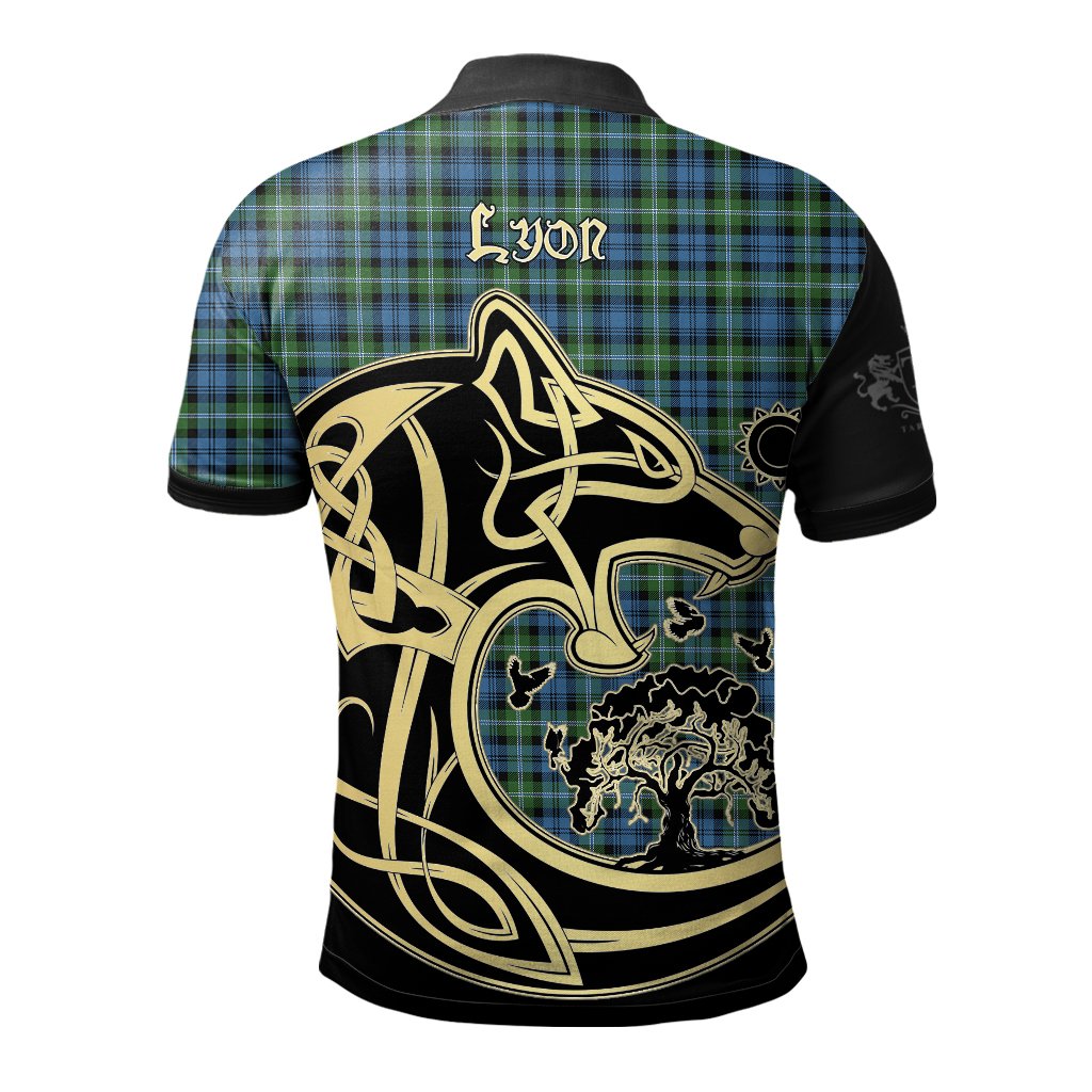 Lyon Tartan Polo Shirt Viking Wolf