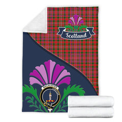 MacAlister Tartan Crest Premium Blanket - Thistle Style