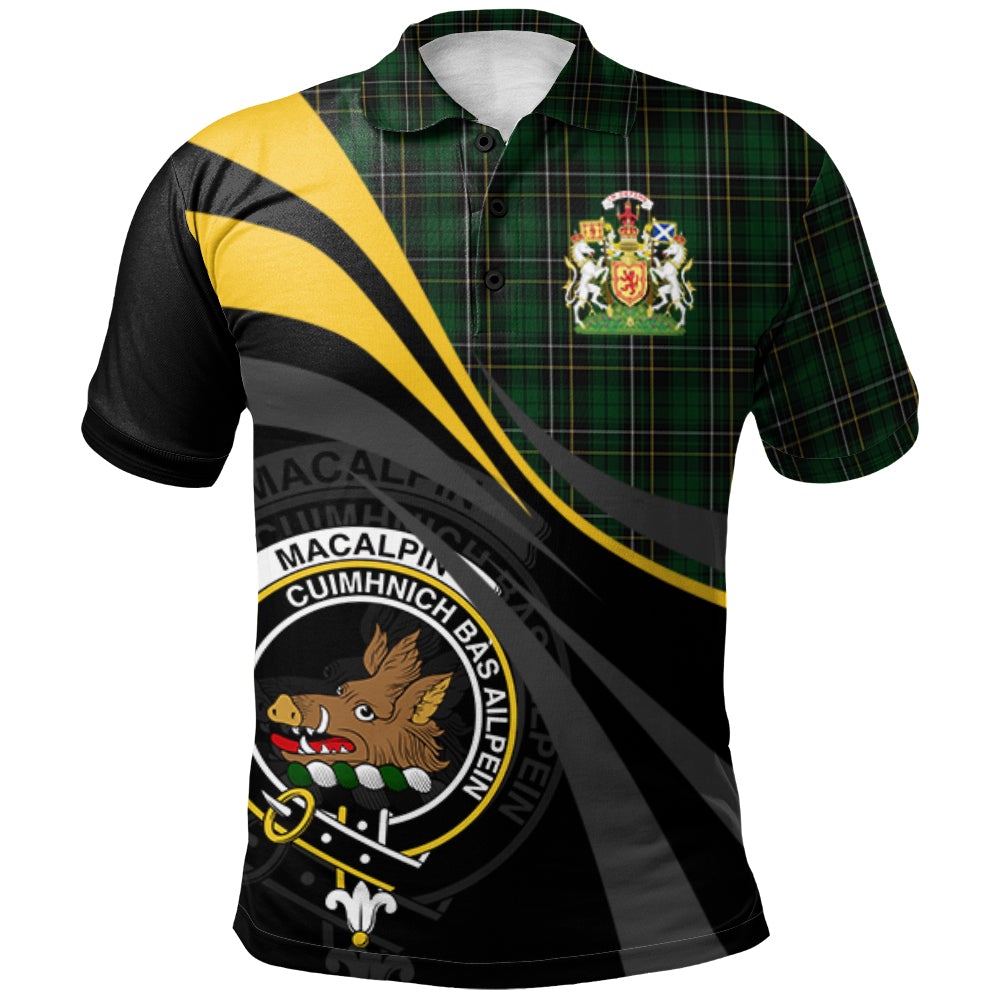 MacAlpin (MacAlpine) 01 Tartan Polo Shirt - Royal Coat Of Arms Style