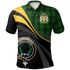 MacArthur Highland Tartan Polo Shirt - Royal Coat Of Arms Style