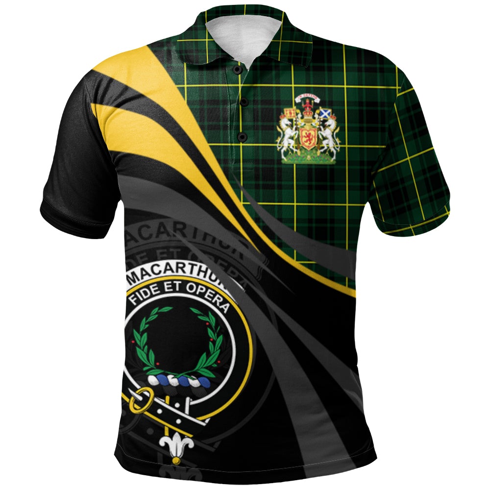MacArthur Modern Tartan Polo Shirt - Royal Coat Of Arms Style