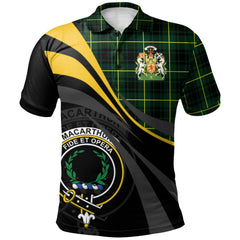 MacArthur Modern Tartan Polo Shirt - Royal Coat Of Arms Style
