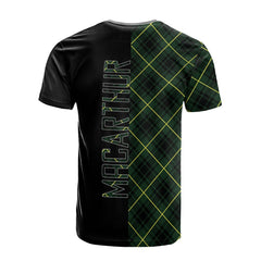 MacArthur Modern Tartan T-Shirt Half of Me - Cross Style