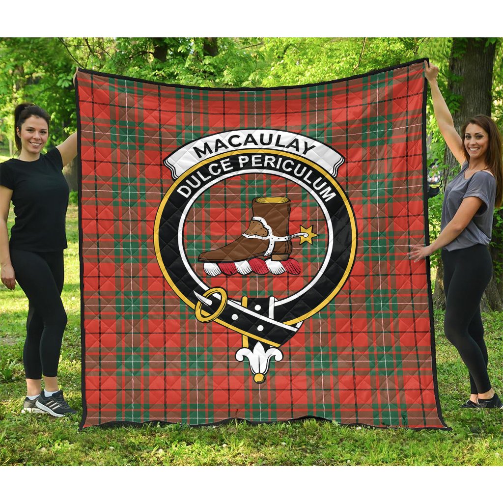 MacAulay Ancient Tartan Crest Quilt