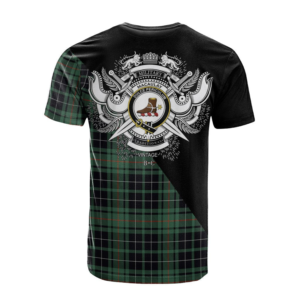 MacAulay Hunting Ancient Tartan - Military T-Shirt