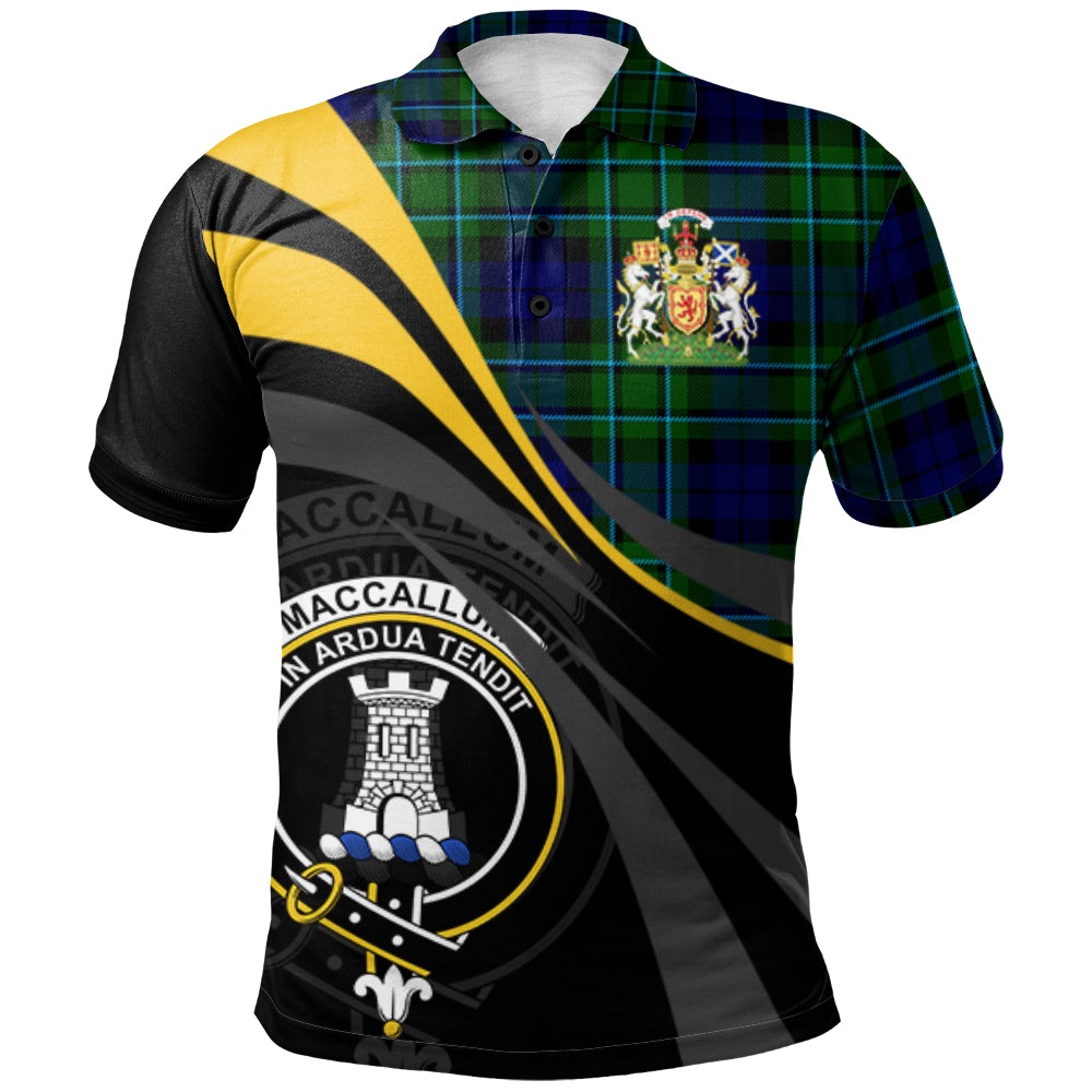 MacCallum Modern Tartan Polo Shirt - Royal Coat Of Arms Style
