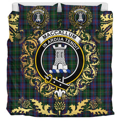 MacCallum (Malcolm) 02 Tartan Crest Bedding Set - Golden Thistle Style