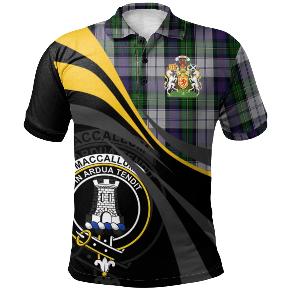 MacCallum (Malcolm) Dress 03 Tartan Polo Shirt - Royal Coat Of Arms Style
