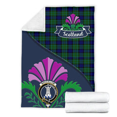 MacCallum Tartan Crest Premium Blanket - Thistle Style