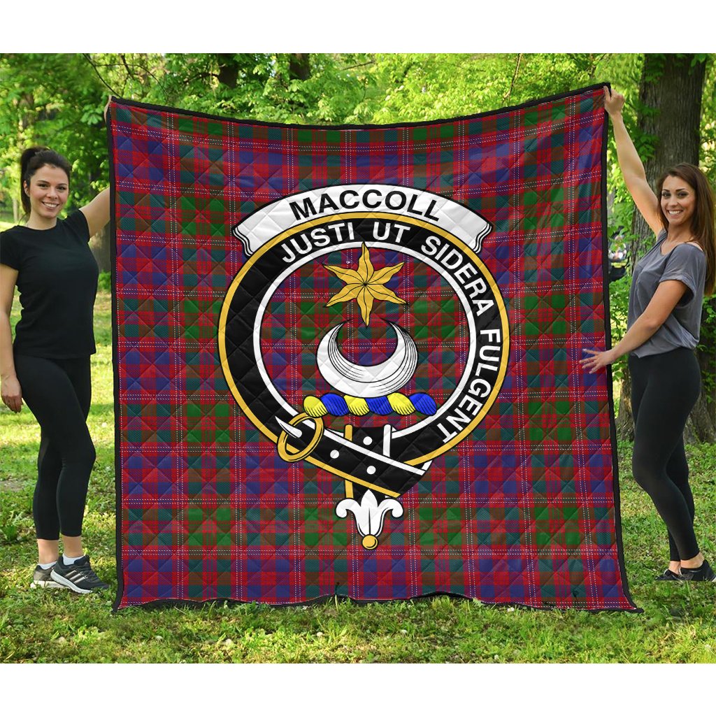 MacColl Hunting Tartan Crest Quilt