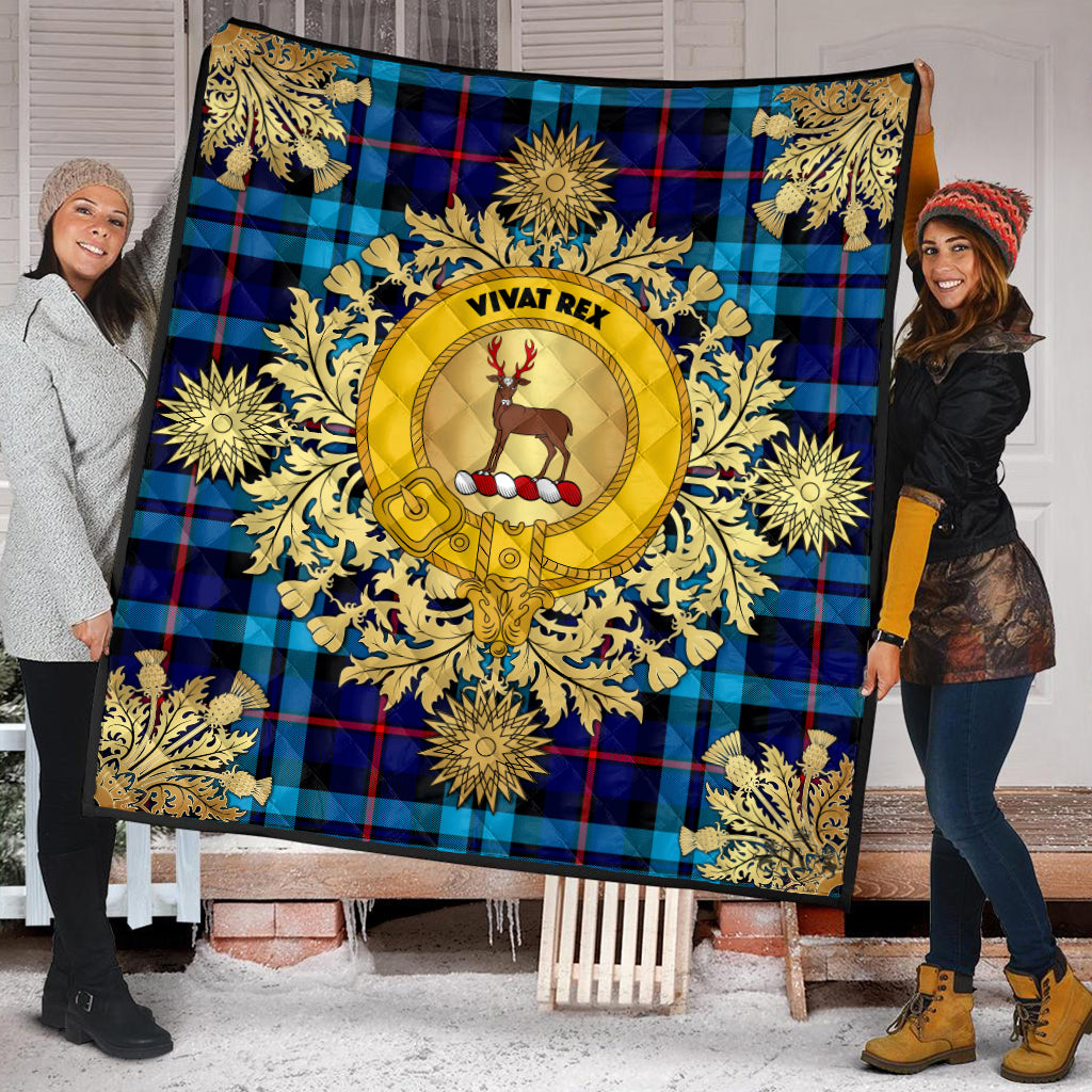 MacCorquodale Tartan Crest Premium Quilt - Gold Thistle Style